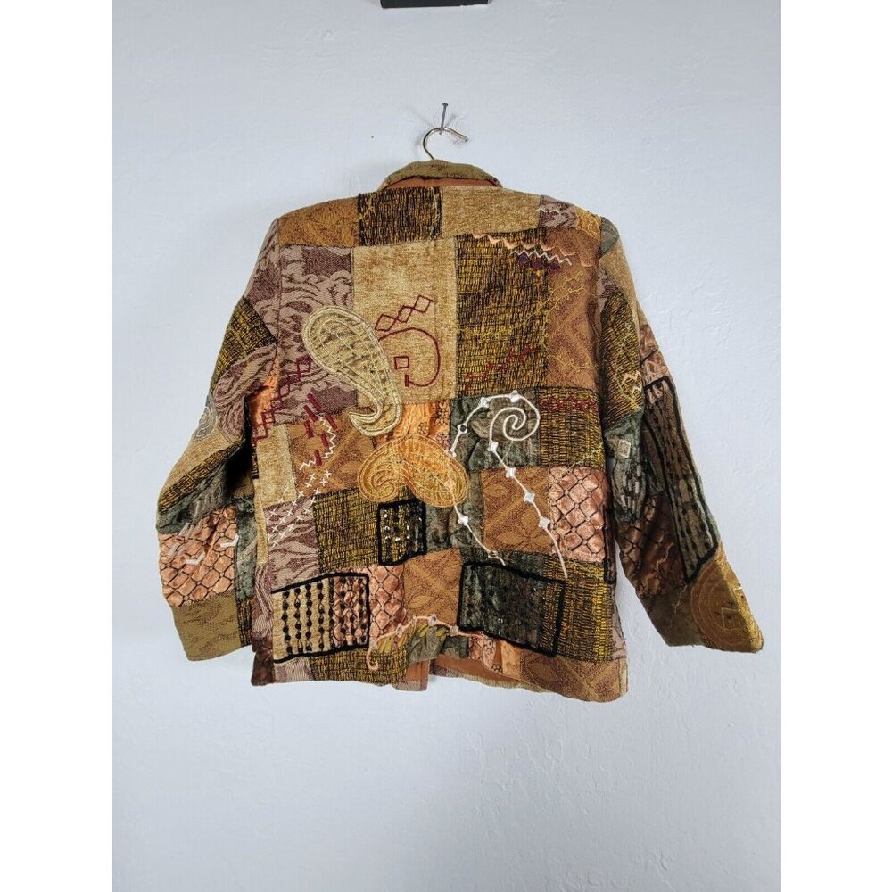 Draper's & Damon's Women's Patchwork Collared But… - image 2